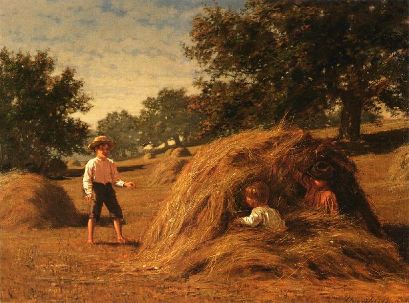 William Bliss Baker Hiding in the Haycocks Norge oil painting art